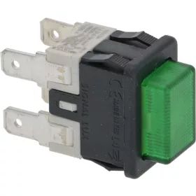 Kétpólusú kapcsoló zöld 16A 250V