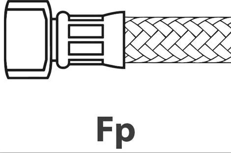 Rugalmas Bekötőcső Whirlpoolhoz - 1000 mm - 1/2" FF Csatlakozással