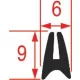 LAINOX sütő/főzőkészülék tömítés sütőüveghez 2500 mm