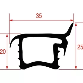   RATIONAL sütő/főzőkészülék KOCSI MEGÁLLÍTÓ TÖMÍTÉS 460x160 mm