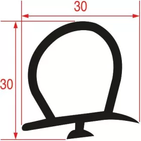 TÖMÍTÉS HŰTŐKAMRA AJTÓHOZ 2300 mm HOSSZÚSÁGÚ RÚD