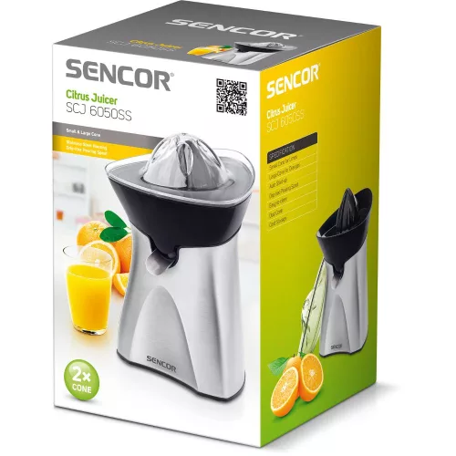 Sencor SCJ 6050SS Citrusfacsaró – 60W, Rozsdamentes acél, DripStop (SCJ 6050SS)