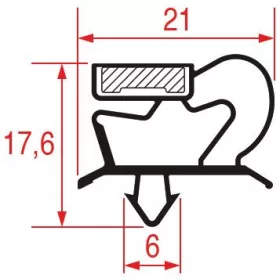 ZANUSSI hűtőgép becsett tömítés 374x363 mm