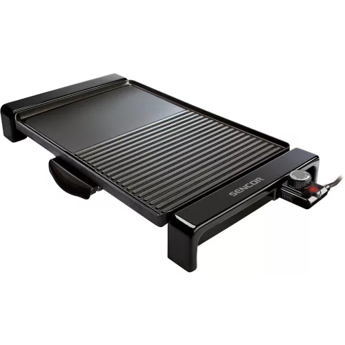 Sencor SBG 106BK Asztali Grill – 2300W, 47x31 cm – Sima és bordázott felület (SBG 106BK)