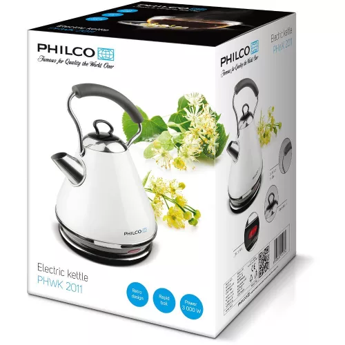 Philco PHWK 2011 Vízforraló – 1,7L, 3000W, Retro design – Fehér (PHWK 2011)