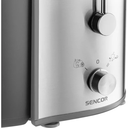 Sencor SJE 1055SS Gyümölcscentrifuga – 800W, 75mm adagolótorok – Inox kivitel (SJE 1055SS)