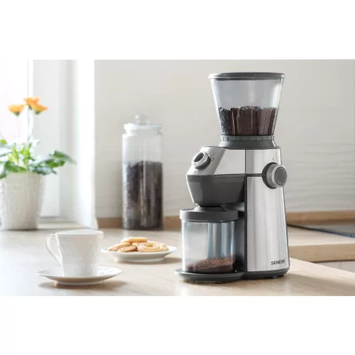 Sencor SCG 6050SS Kávédaráló - 150W, 15 fokozat, 350g tartály - Rozsdamentes acél (SCG 6050SS)