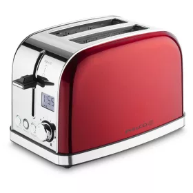 Philco PHTA 4016 Elektromos Kenyérpirító - 950W, 7 fokozat - Piros/Inox (8590669285716)