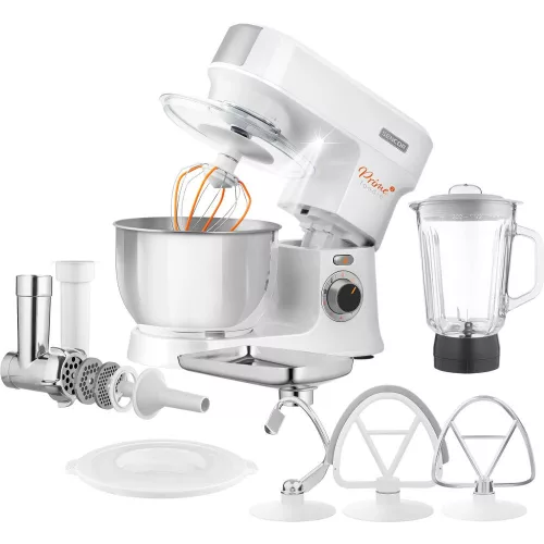 Sencor STM 3760WH Konyhai robotgép – 1000W, 4,5l rozsdamentes tál – Húsdarálóval és turmixszal (STM 3760WH)