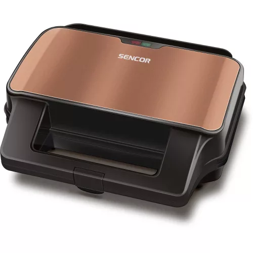 Sencor SSM 9976GD 4 az 1-ben Szendvicssütő – 900W, Cserélhető sütőlapok – Aranyszín (SSM 9976GD)