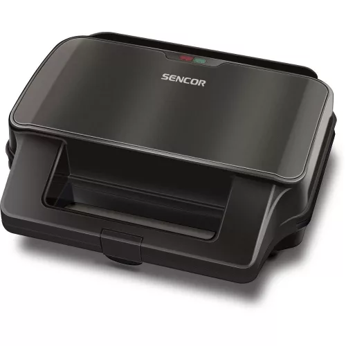 Sencor SSM 9978BK 4 az 1-ben Szendvicssütő – 900W, 4 cserélhető sütőlap – Fekete (SSM 9978BK)