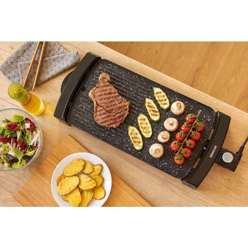 Sencor SBG 104BK Elektromos asztali grill – 2300W, 44x25 cm sütőfelület – Gránit bevonat (SBG 104BK)