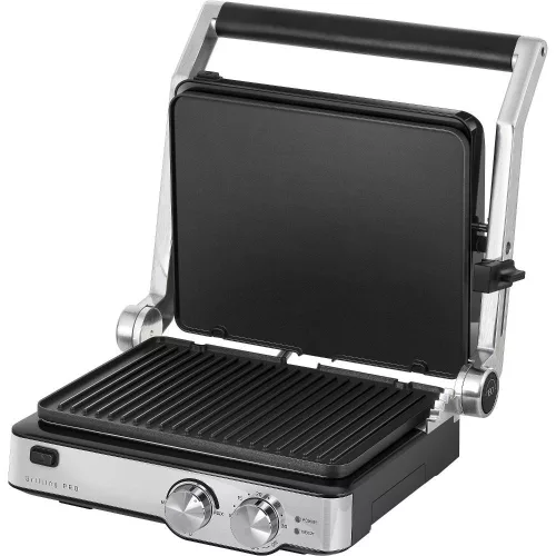 Sencor SBG 4010SS Kontakt Grillsütő – 2000W, Tapadásmentes bevonat – Ezüst/Fekete (SBG 4010SS)