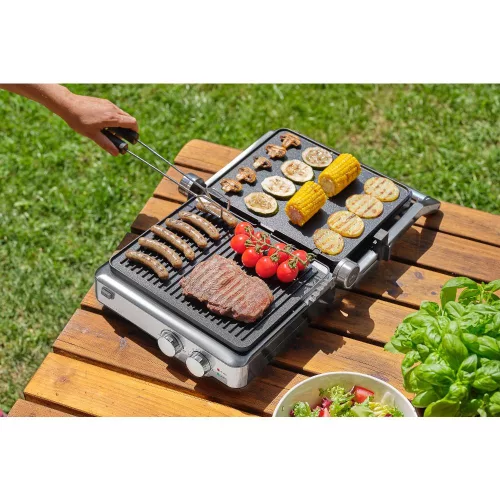 Sencor SBG 4010SS Kontakt Grillsütő – 2000W, Tapadásmentes bevonat – Ezüst/Fekete (SBG 4010SS)