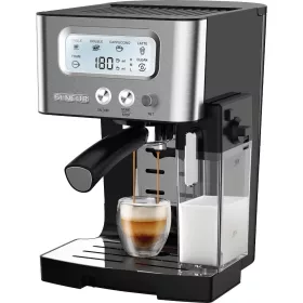 Sencor SES 4090SS Espresso kávéfőző – 15 bar, 1450W, LCD kijelző – Tejtartállyal (SES 4090SS)