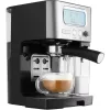 Sencor SES 4090SS Espresso kávéfőző – 15 bar, 1450W, LCD kijelző – Tejtartállyal (SES 4090SS)