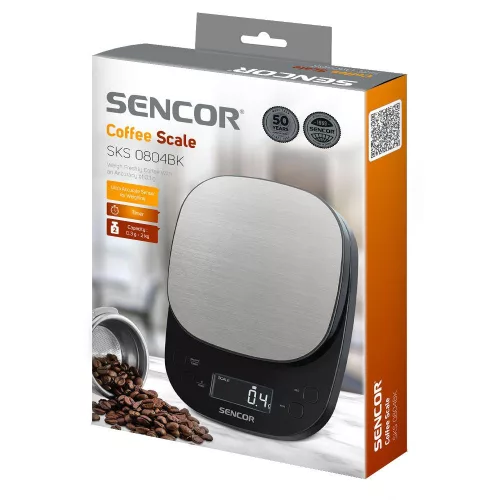 Sencor SKS 0804BK Barista mérleg – 2 kg kapacitás, 0,1 g pontosság – Időzítővel (SKS 0804BK)