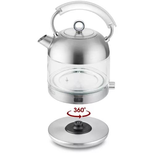 Philco PHWK 2110 Elektromos Vízforraló – 1,7L, Hőmérséklet-szabályozós, Üveg (PHWK 2110)