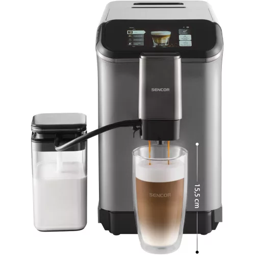 Sencor SES 8500BK Automata Kávéfőző – 20 bar, TFT kijelző, Wi-Fi – SMARTSENCOR (SES 8500BK)