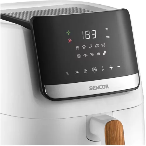 Sencor SFR 6551WH Forrólevegős fritőz – 6,5L, 1600W, 10 program – Fehér (SFR 6551WH)