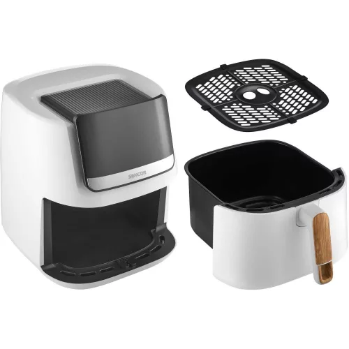 Sencor SFR 6551WH Forrólevegős fritőz – 6,5L, 1600W, 10 program – Fehér (SFR 6551WH)