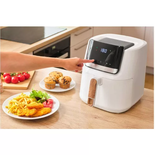 Sencor SFR 6551WH Forrólevegős fritőz – 6,5L, 1600W, 10 program – Fehér (SFR 6551WH)