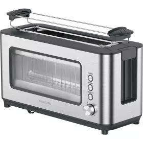Sencor STS 4050SS Kenyérpirító - 1200W, Üvegablakos, Hosszú nyílású - Inox (STS 4050SS)