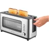 Sencor STS 4050SS Kenyérpirító - 1200W, Üvegablakos, Hosszú nyílású - Inox (STS 4050SS)
