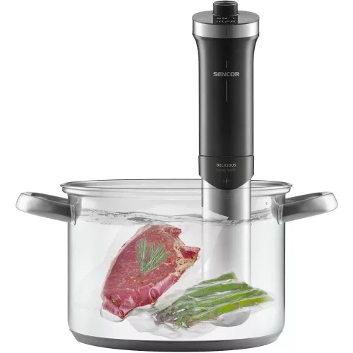 Sencor SSV 5000BK Sous Vide Rúd – 1200W, IPX7, 8 l/perc – Vákuumfőzéshez (SSV 5000BK)