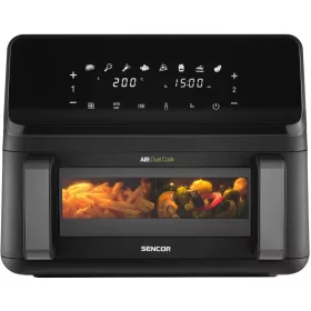 Sencor SFR 9650BK Forrólevegős fritőz – 9L, 2700W, Dual Cook – Fekete (SFR 9650BK)