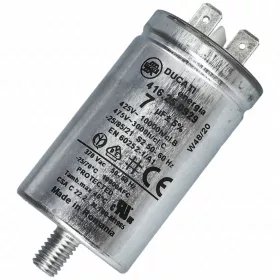   7 uF 475V Kondenzátor, sarus, motor indító, fémházas (eredeti) CANDY szárítógép