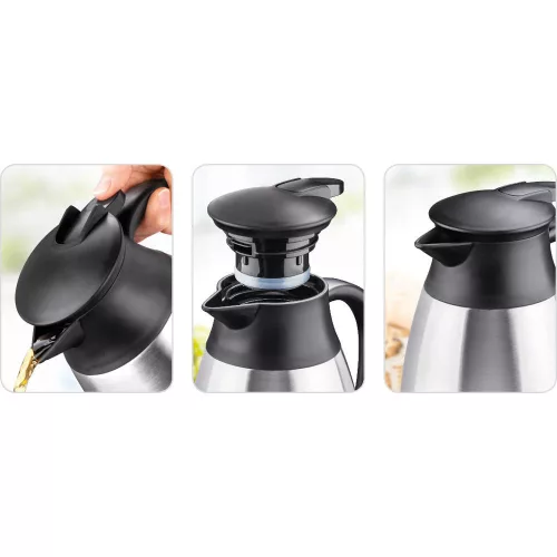 Lamart LT4032 Nemesacél Termosz – 1,5L, Ezüst/Fekete – Table széria (LT4032)