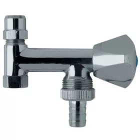   Melitta Eckfix Króm Sarokszelep – 3/8" x 3/4" x 10mm – Mosógéphez és Mosogatógéphez (4042707204875)