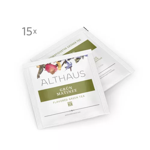 Althaus Grün Matinee ízesített zöld tea 15 x 2,75 g (461216)