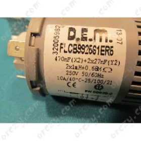   470 uF 250V Kondenzátor, sarus, zavarszűrő (eredeti) WHIRLPOOL mosógép