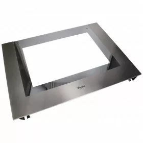   594x450 mm Üveg, ajtó, külső, fekete, (eredeti) WHIRLPOOL tűzhely