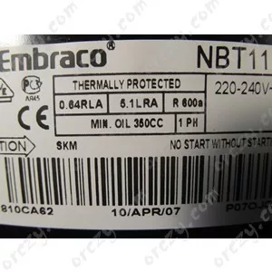 Whirlpool Hűtőgép Kompresszor – Embraco NBT1114Y, R600a – Whirlpool, Indesit (481010532395)