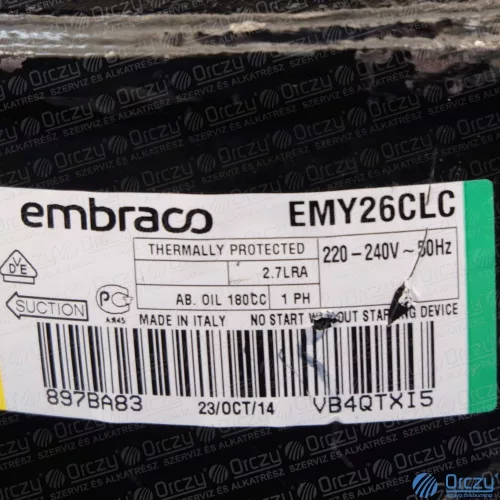 Kompresszor EMY26  (eredeti) WHIRLPOOL hűtőgép