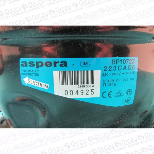 BP1072Z  223CA55 Kompresszor(0,8) R134A (eredeti) ASPERA WHIRLPOOL hűtőgép