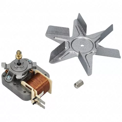 Légkeverő Motor Ventilátorral és Lapáttal Whirlpool / Indesit Sütőhöz – 22W / 17,2 mm – Univerzális (C00310972 kompatibilis)