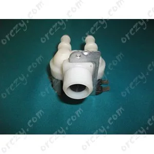 2 utas 12 mm 180° 220V Mágnesszelep (eredeti) WHIRLPOOL mosógép