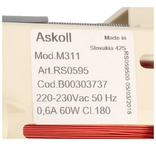 Indesit Mosogatógép Keringető Szivattyú – 60W, Askoll M311 – Ariston, Whirlpool szériákhoz (C00303737)