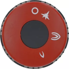 FEKETE FORGATÓGOMB-PIROS ø 75 mm SZITANYOMOTT