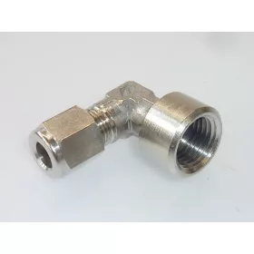 NIKKELEZETT 'L' CSATLAKOZÓ 1/4'F - ø 6 mm