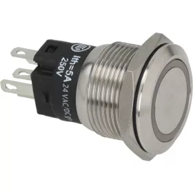 NYOMÓGOMB 2-PÓLUSÚ EZÜST 3A 240V