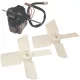 Ventilátor Motor Bartscher Hűtővitrinhez – Kétoldali tengelyes – ø 150 mm lapátokkal – RTW-100B (070038675 kompatibilis)