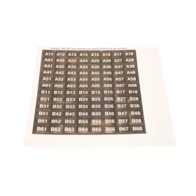 Számozott Címkekészlet Bianchi Italautomatához – VEGA A és B tálcákhoz – 25x16 mm (30071621 kompatibilis)