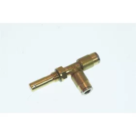 Oldalsó T-csatlakozó Necta / Evoca Italautomatához – 6 mm / 1/8" – Sárgaréz (0V2507 kompatibilis)