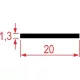 GUMI LAP 20x2 L=800 FÜGGŐLEGES
