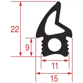   TECNOEKA sütő/főzőkészülék tömítés elejéhez 1800 mm